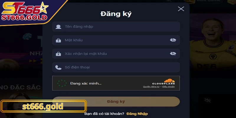 Truy cập chính xác link đến giao diện ST666 để tiến hành đăng ký ID